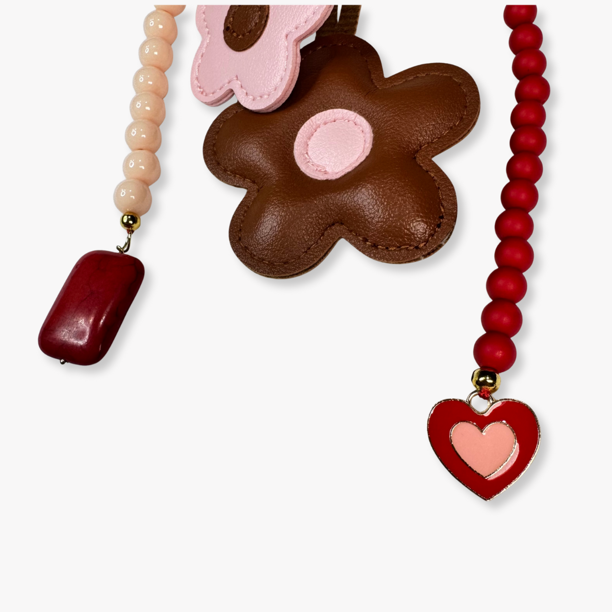 Beaded Color Block Bag Charm