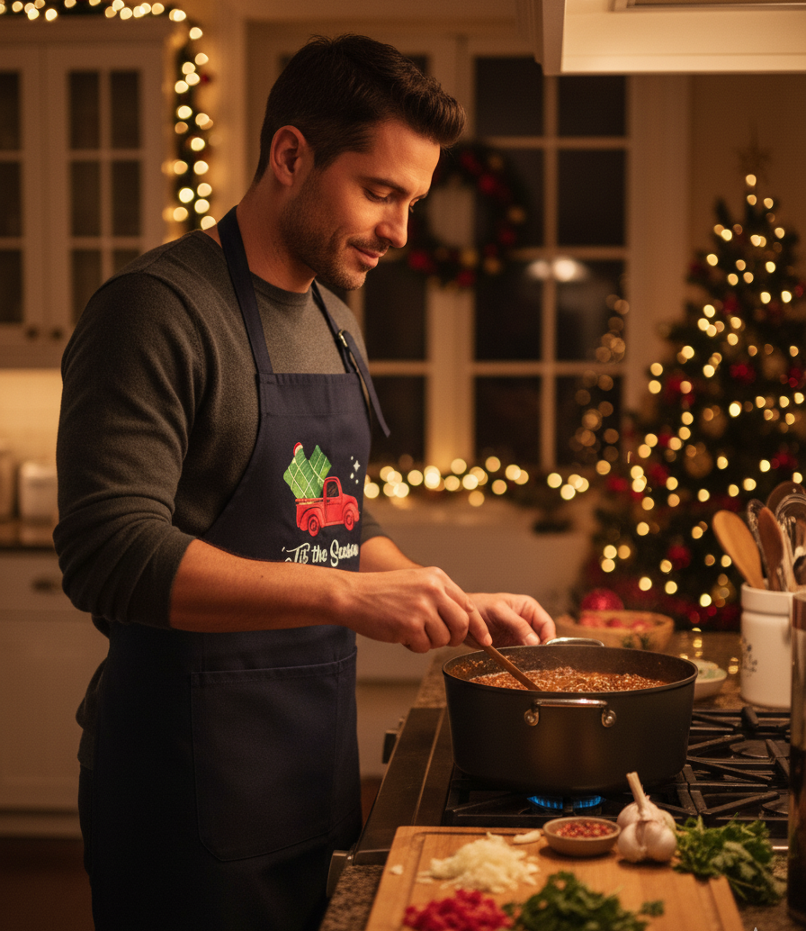 Christmas Apron "Tis the Season for Hallacas"