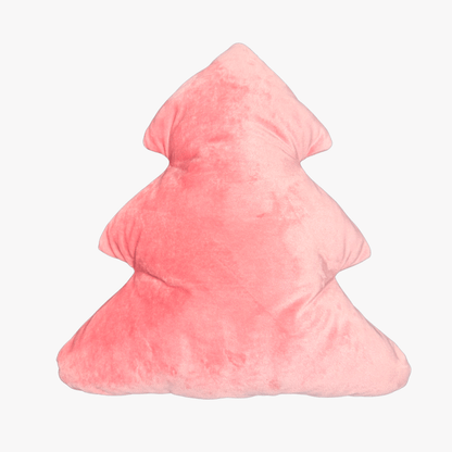 Old Pink Christmas Tree Shaped Pillow