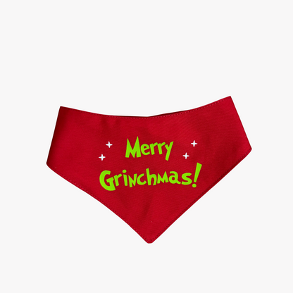 Snap Botton Dog Bandada Merry Grinchmas