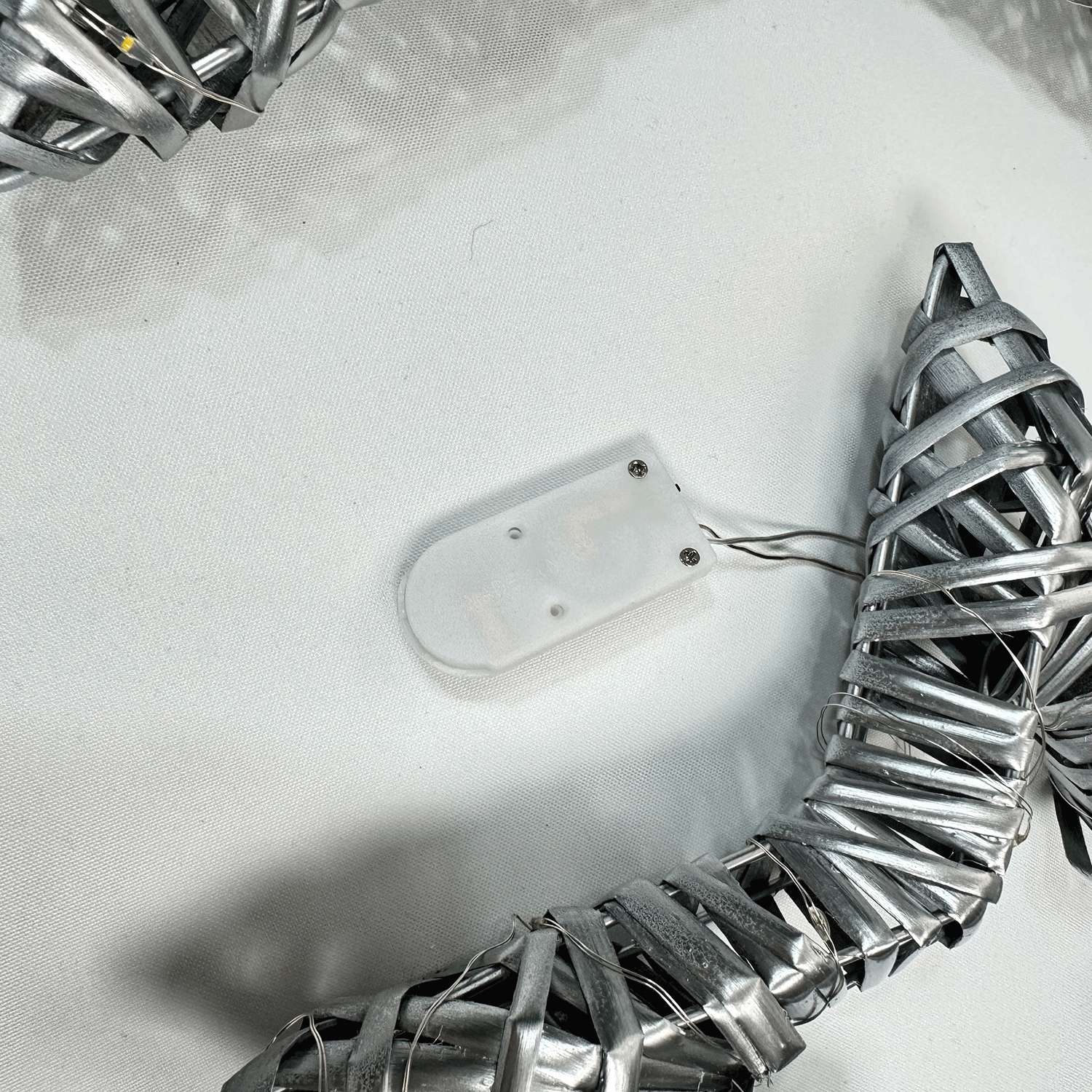 Silver Rattan Christmas Star with LED Lights