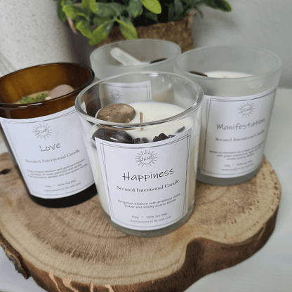 Intentional Candles Love, Prosperity, Calm, and Happiness