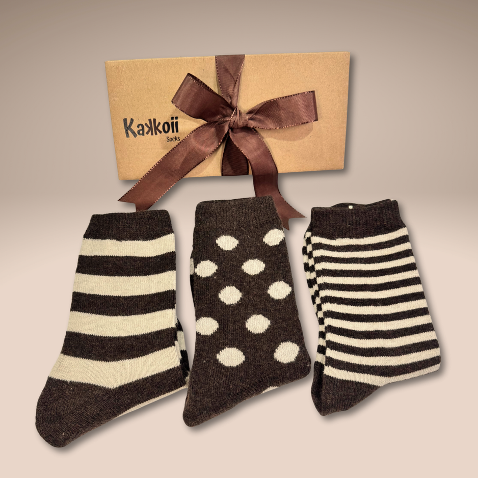 Set of Winter Sock in Brown