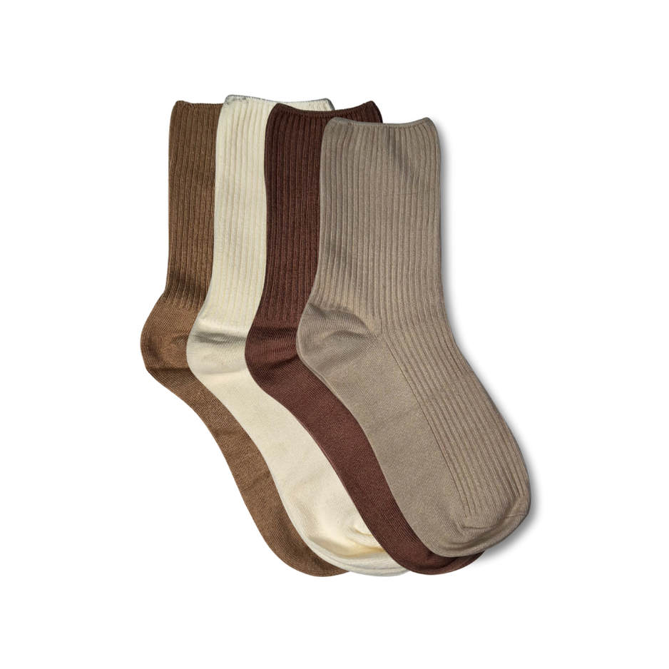 Set of Neutral Color Socks