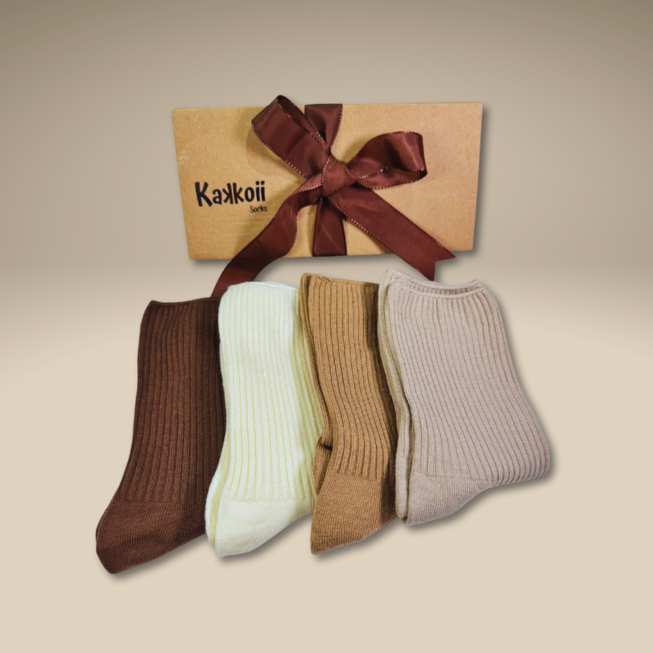 Set of Neutral Color Socks
