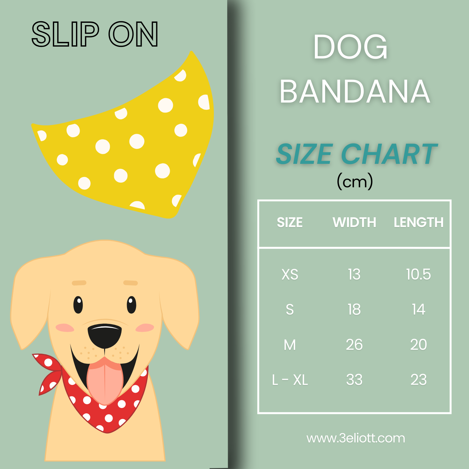 Double Sided Dog Bandana