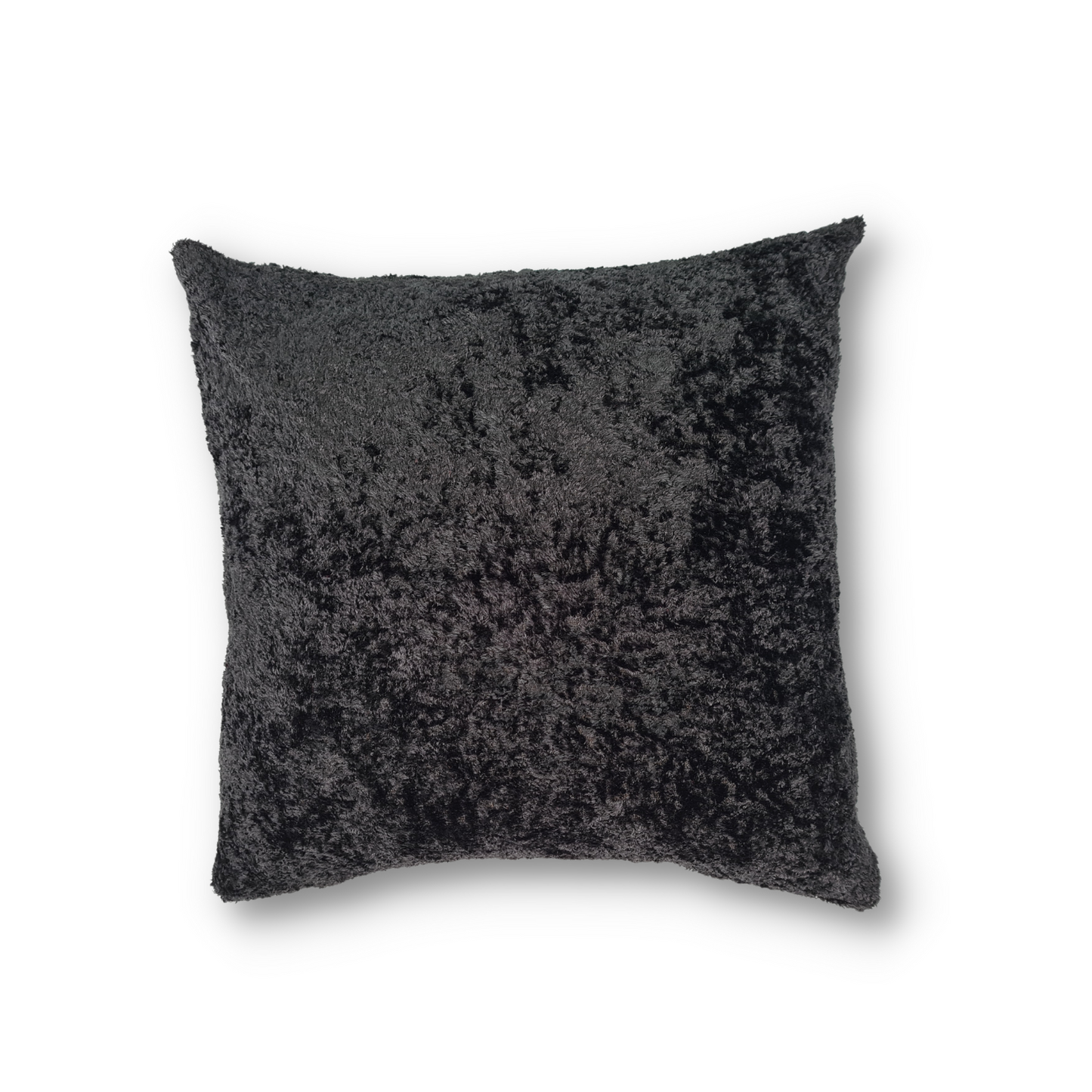 Black Knitted Teddy Fur Cushion Cover 45x45