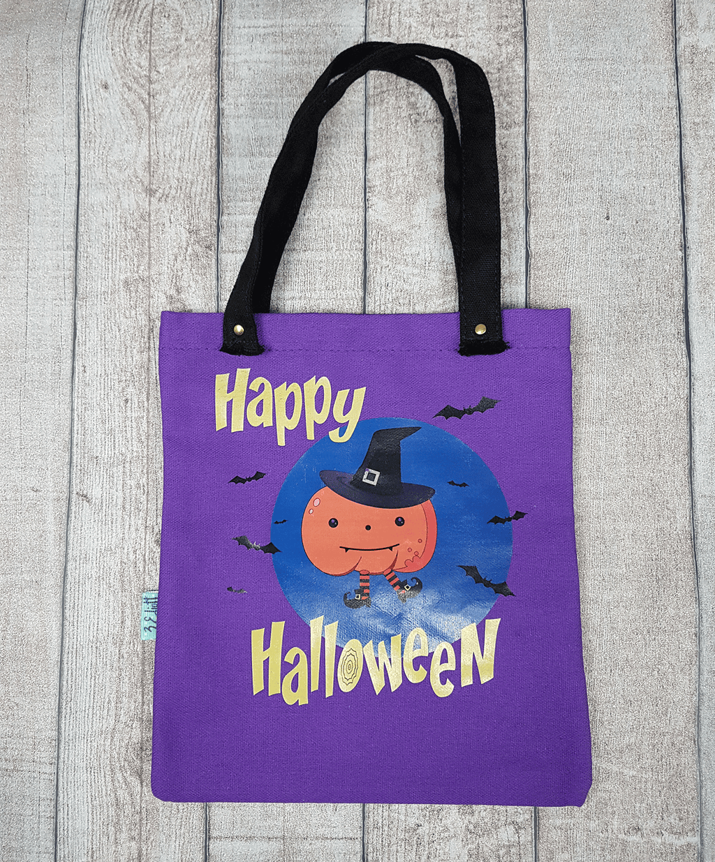 Happy Halloween cotton canvas bag
