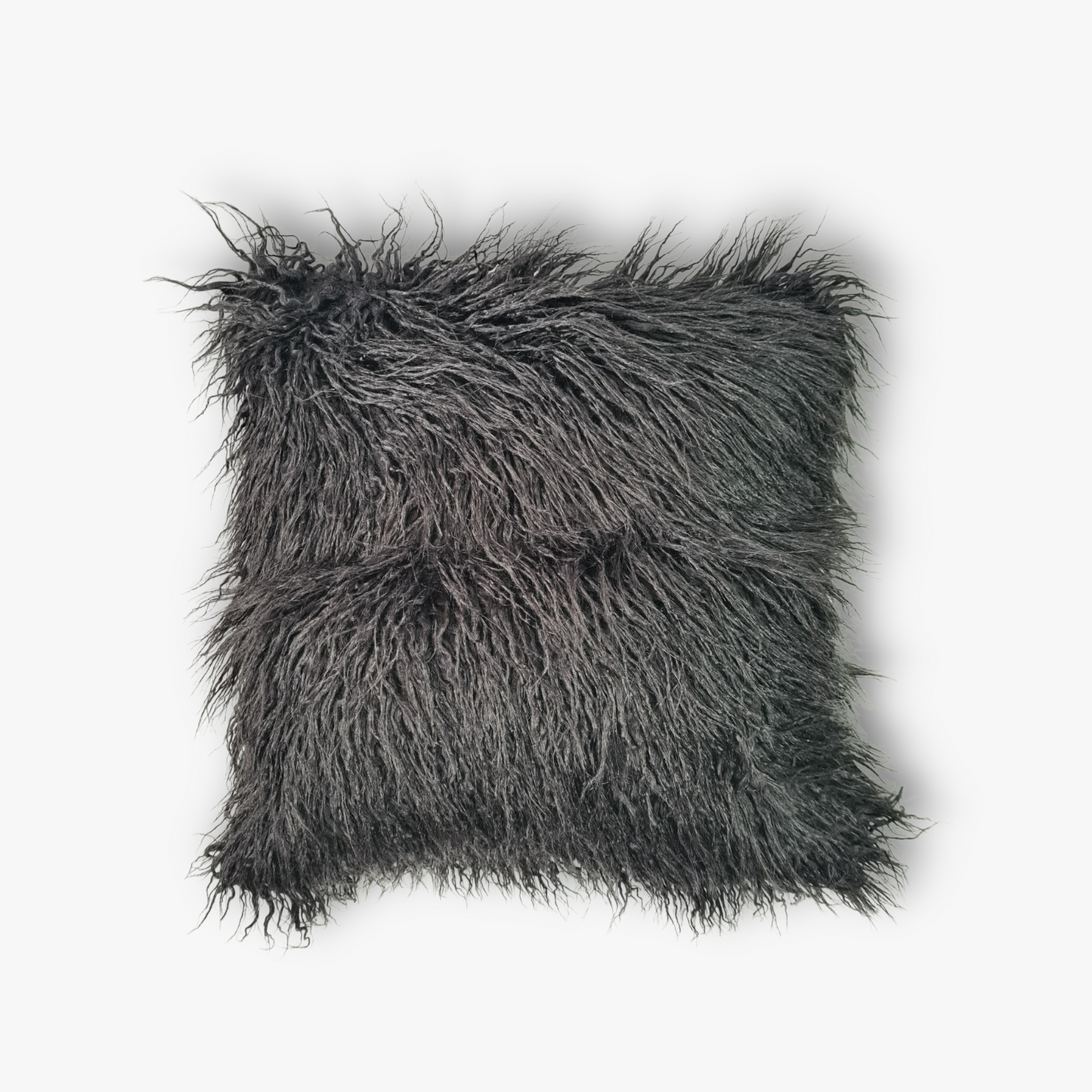 Black Long Fur Cushion Cover 45x45