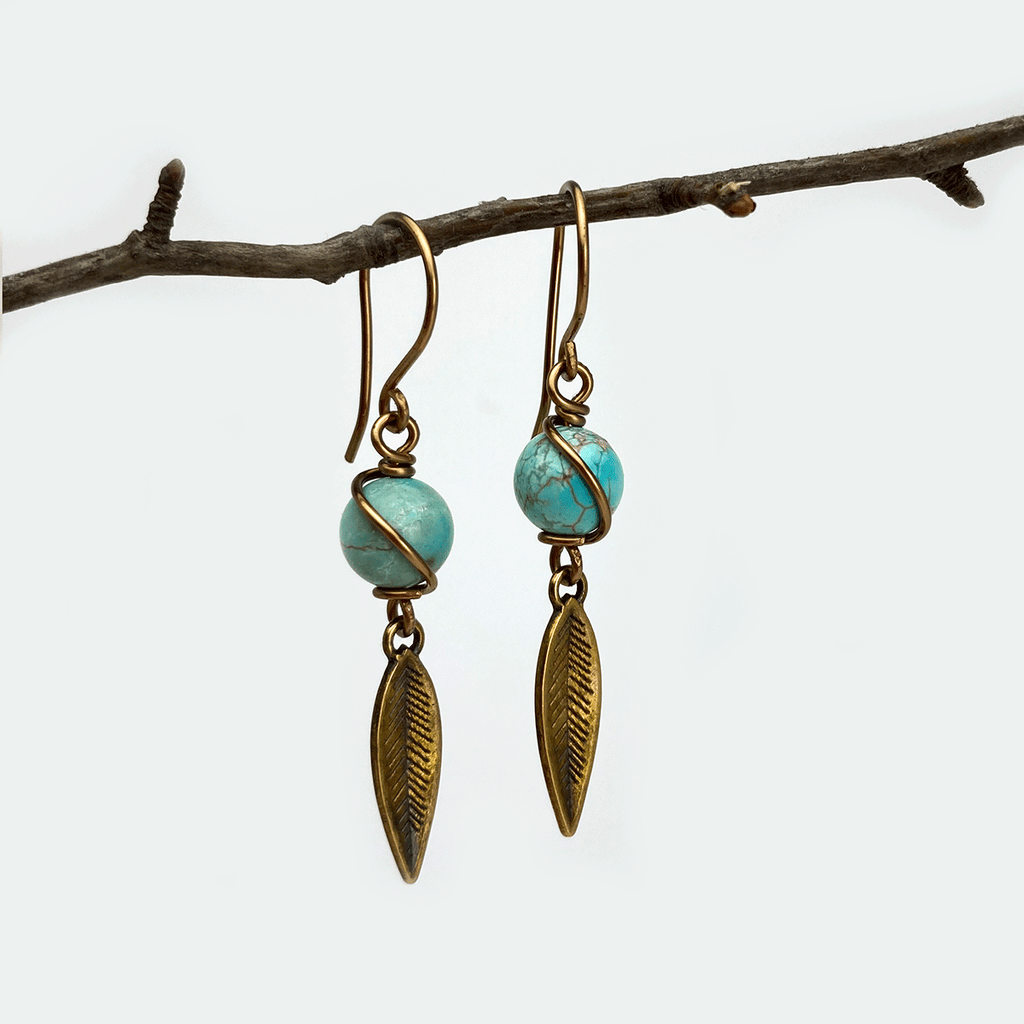 Minimalist Boho Style Turquoise Earrings