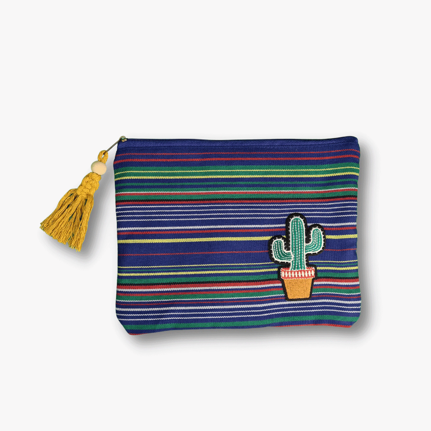 Ethnic Striped Print Cosmetic Bag