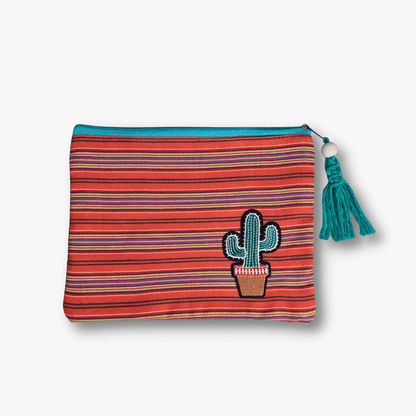 Ethnic Striped Print Cosmetic Bag