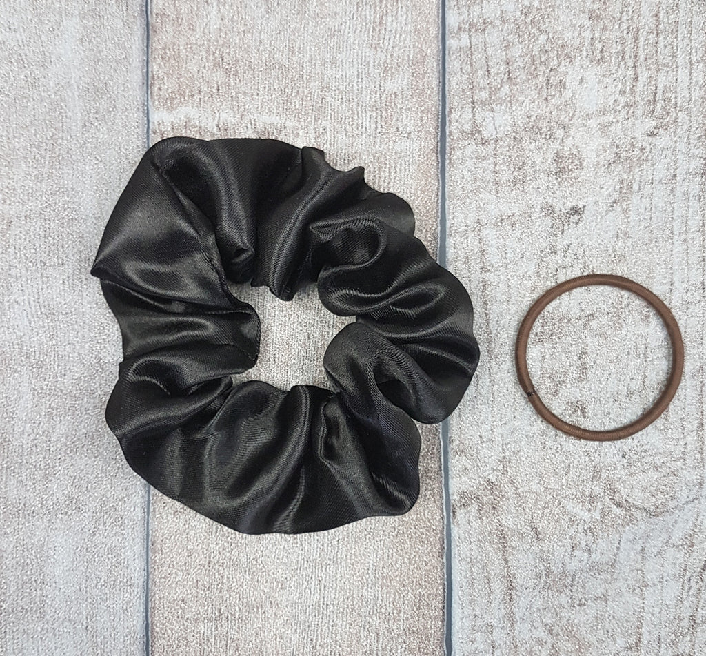 Black Satin Scrunchie