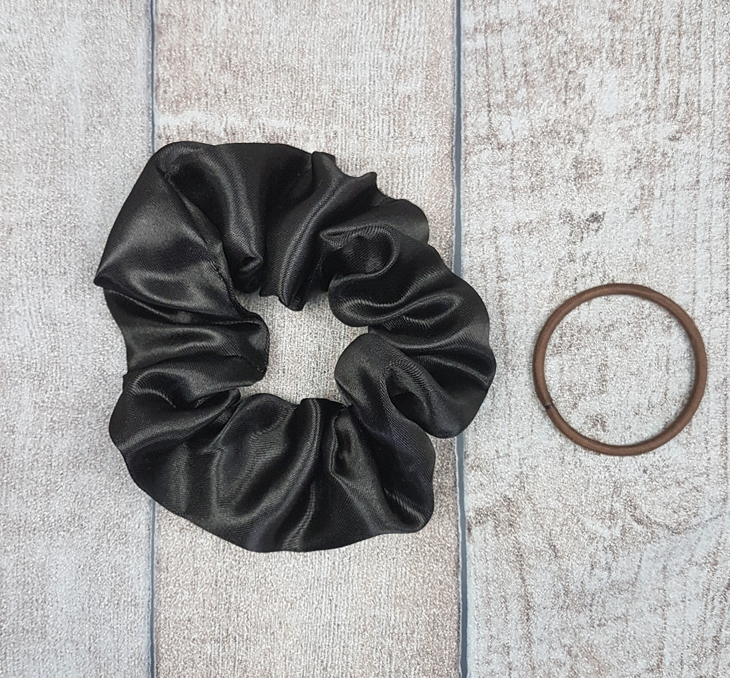 Black Satin Scrunchie