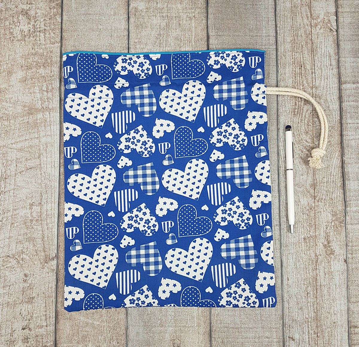 Drawstring Gift Bags Blue (set of 3)