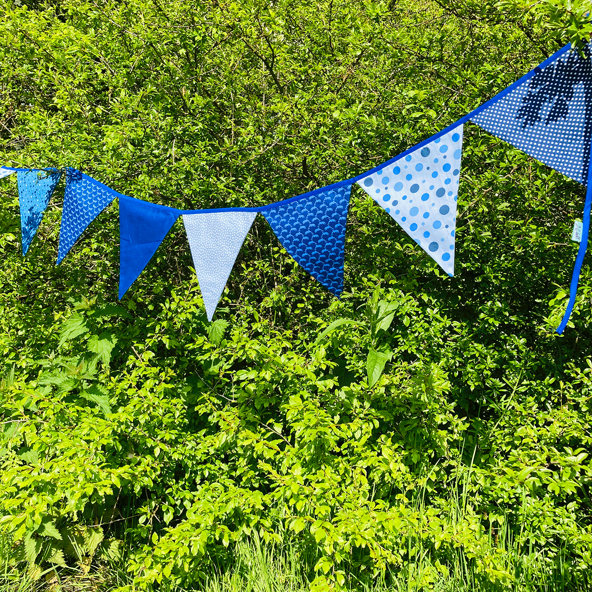 Blue Tones Fabric Bunting