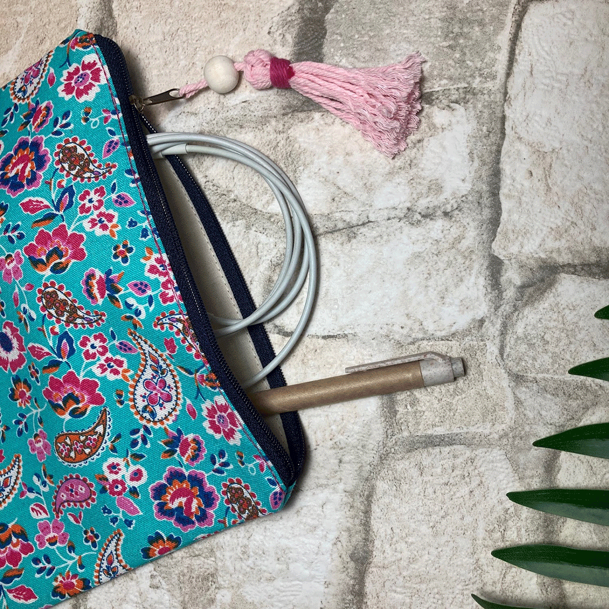 Boho Style Canvas Cosmetic Bag