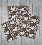 Drawstring Gift Bags Brown (set of 3)