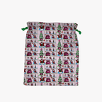 Joyful Print Cotton Christmas Gift Bag Large