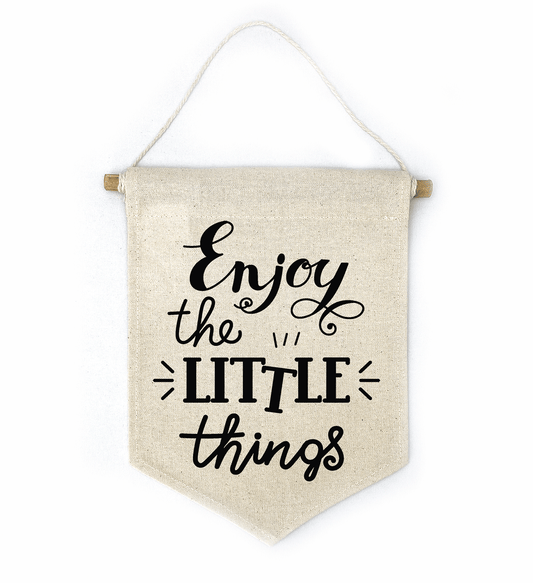 Inspirational Canvas Banner Enjoy The Little Things