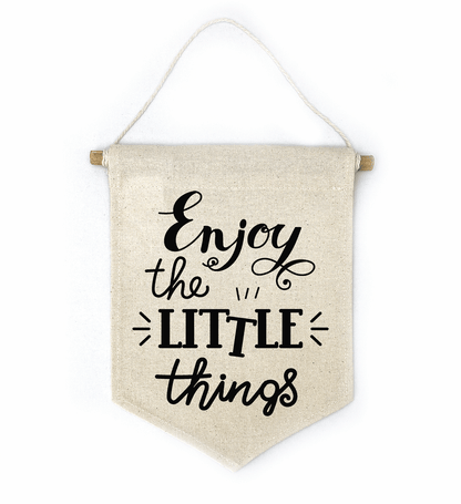 Inspirational Canvas Banner Enjoy The Little Things