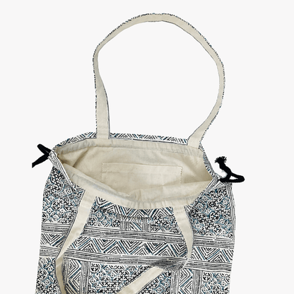 Cotton Tote Bag With Drawstring Closure