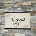 Custom Family Name Canvas Banner