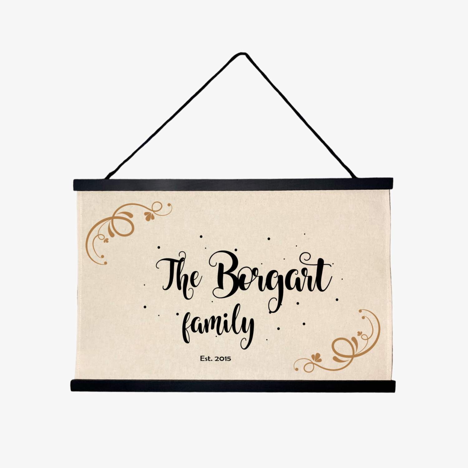 Custom Family Name Canvas Banner