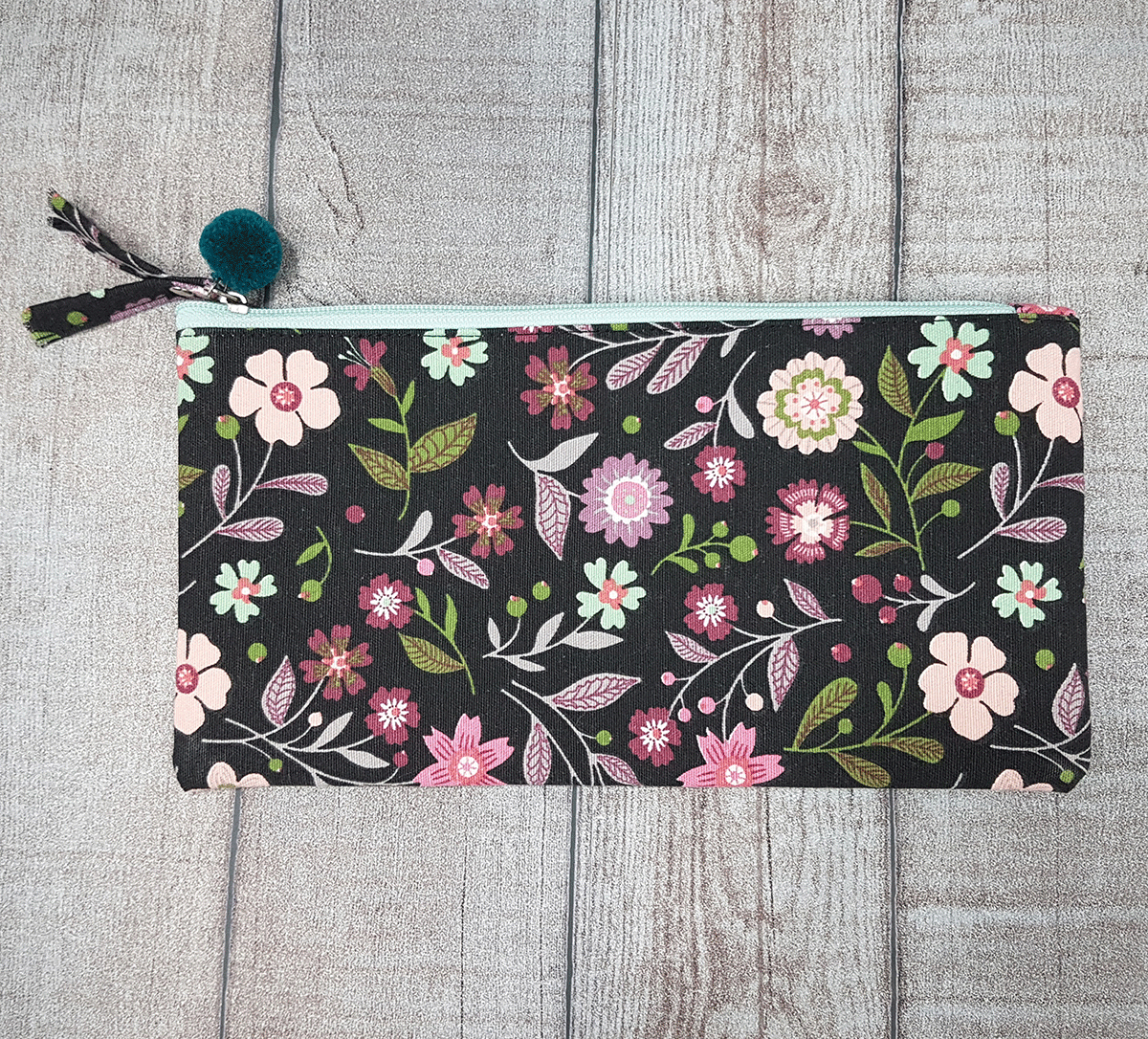 Flower Canvas Cosmetic Bag