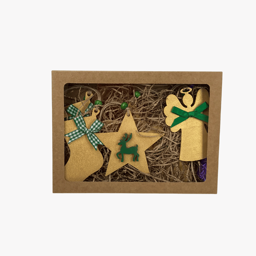 Wooden Christmas Hanging Decorations