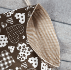 Drawstring Gift Bags Brown (set of 2)