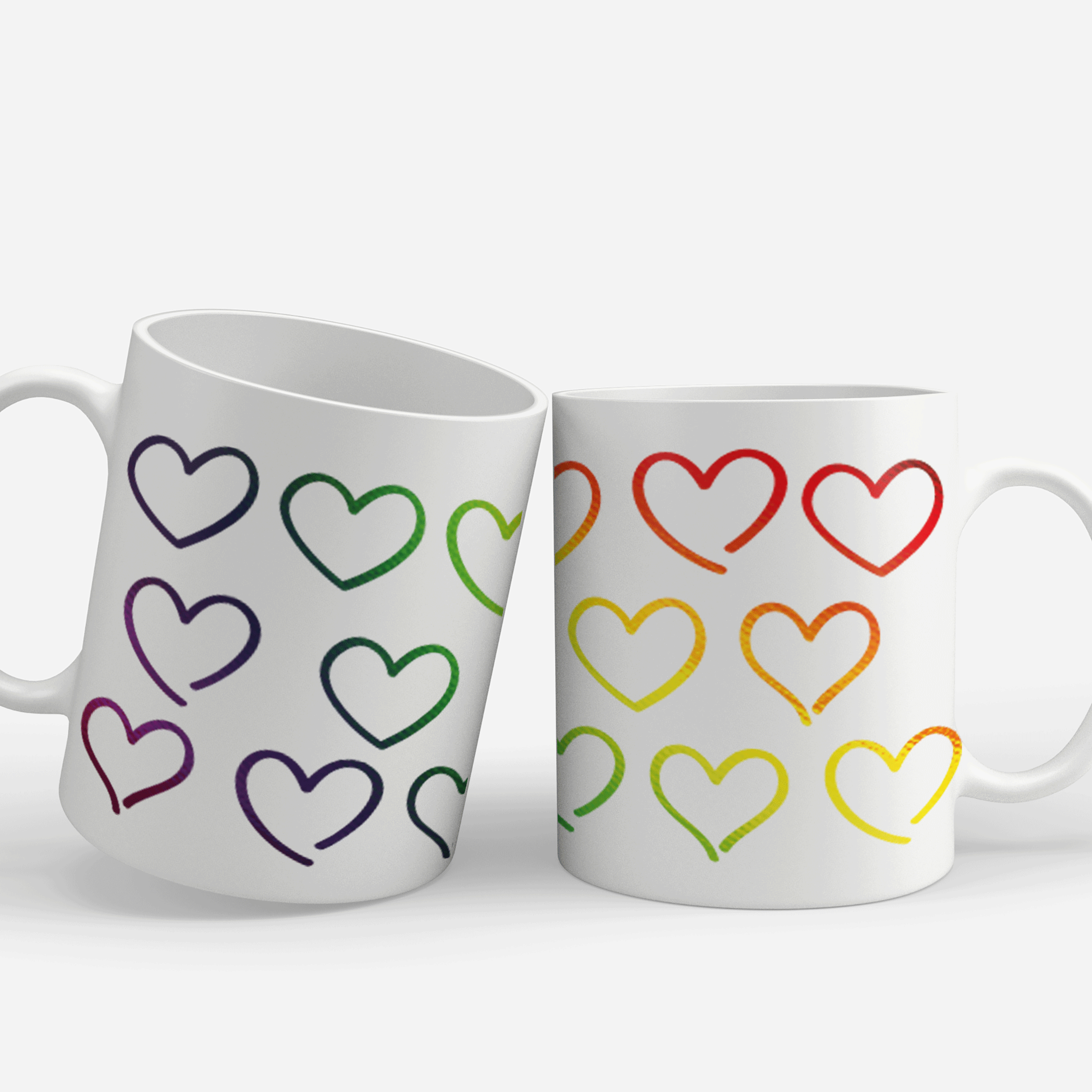 Rainbow Pride LGBT Print Mugs