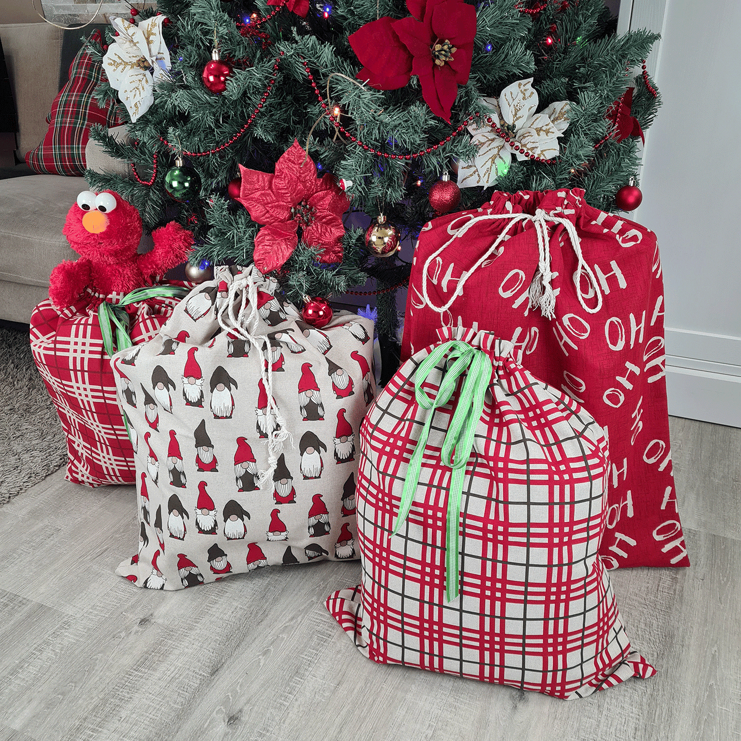 Extra Large Cotton Christmas Gift Bag