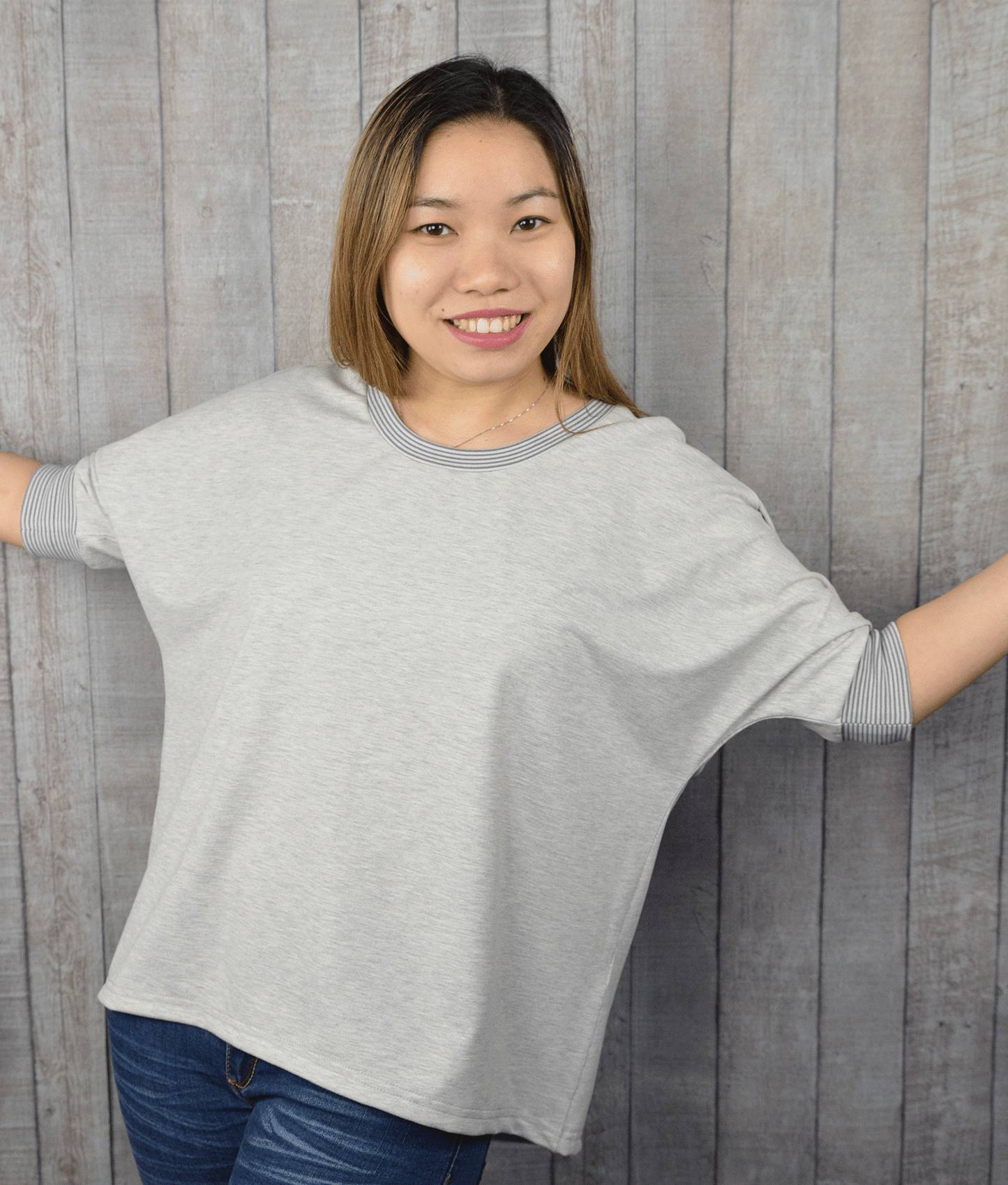 Light Grey Loose Fit Blouse