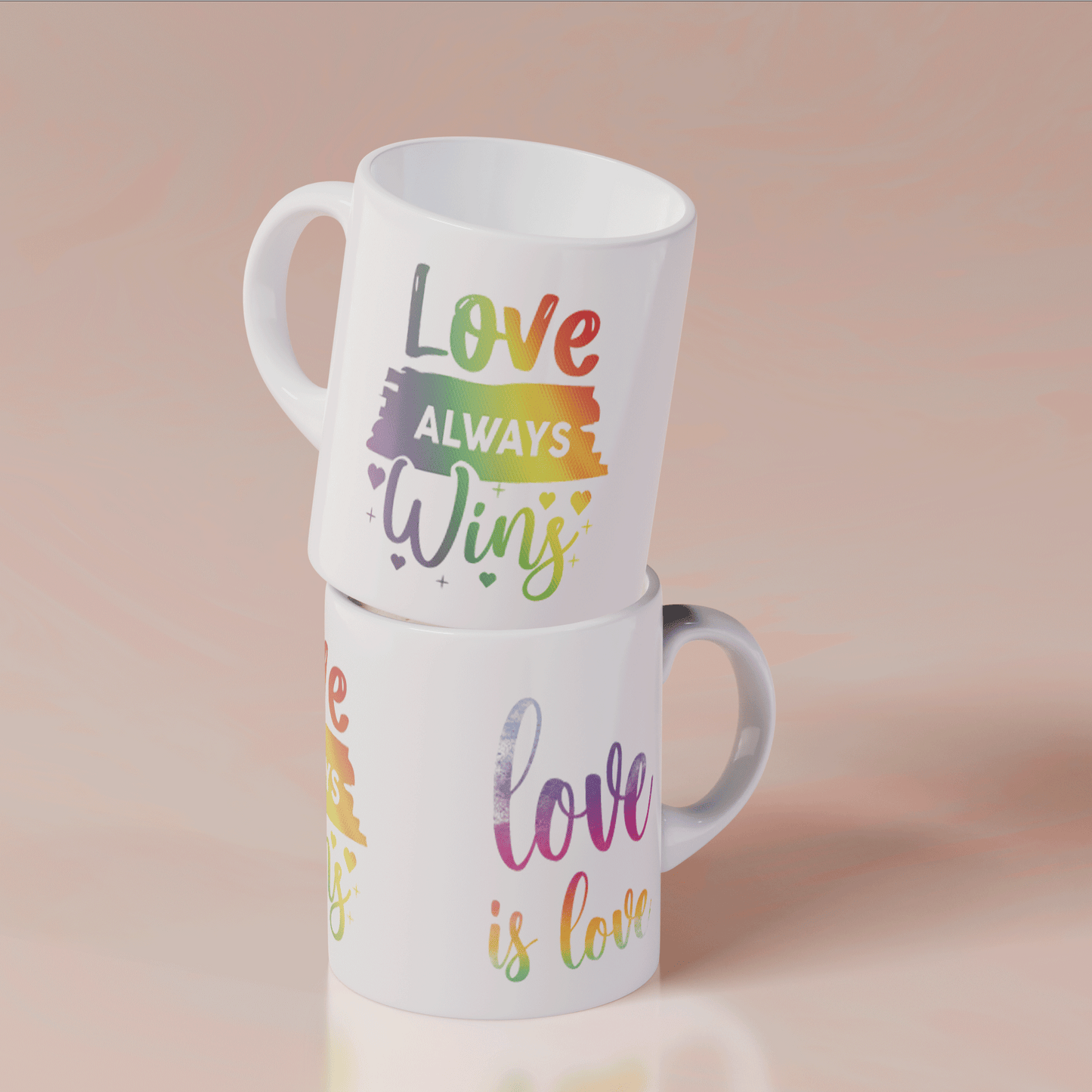 Rainbow Pride LGBT Print Mugs