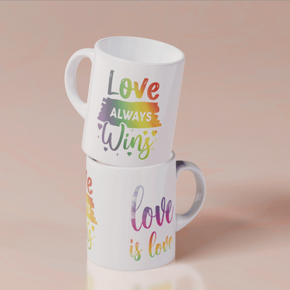 Rainbow Pride LGBT Print Mugs