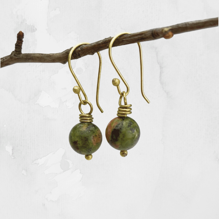 Unakite stone Earrings