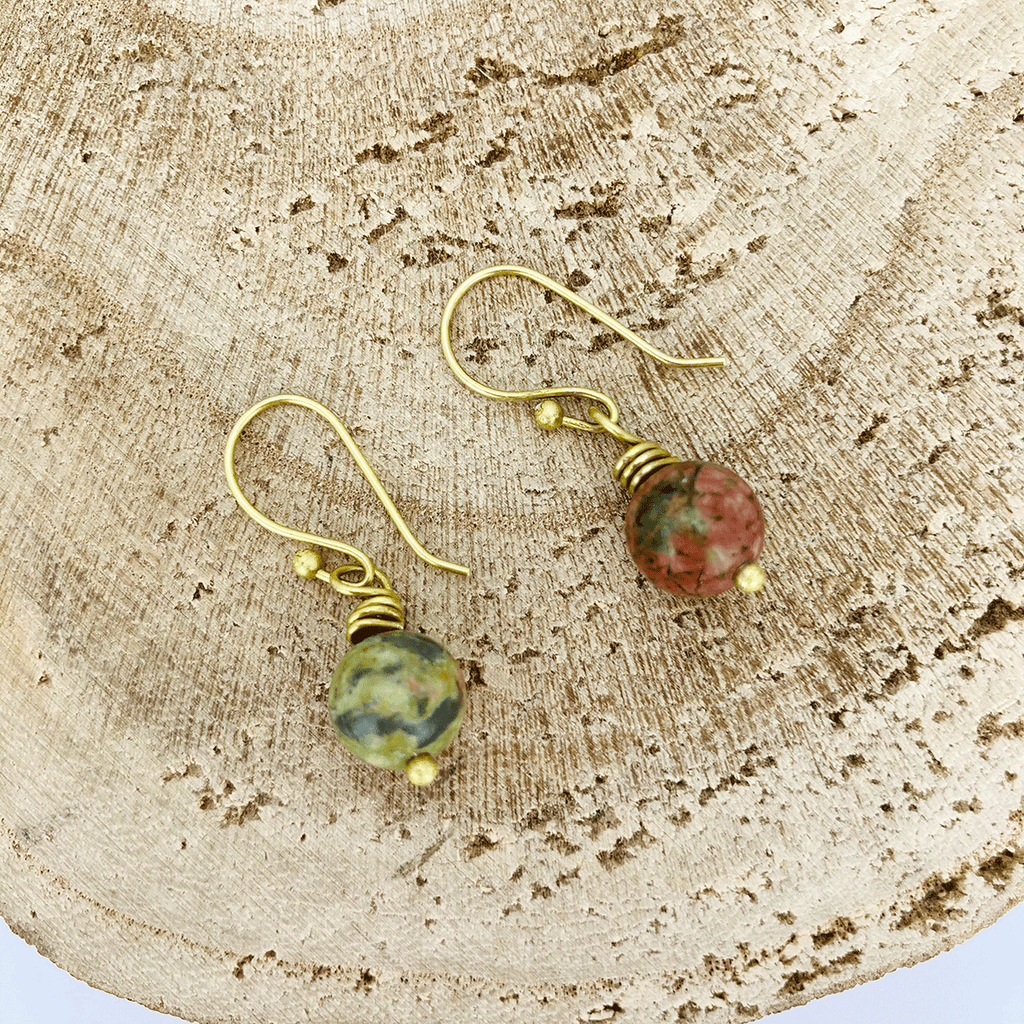 Unakite stone Earrings