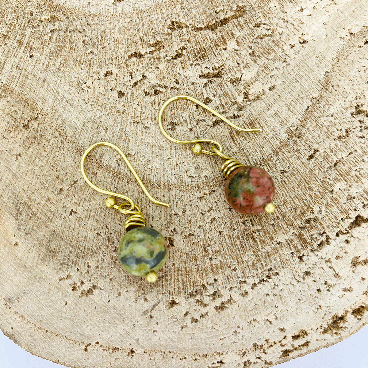 Unakite stone Earrings