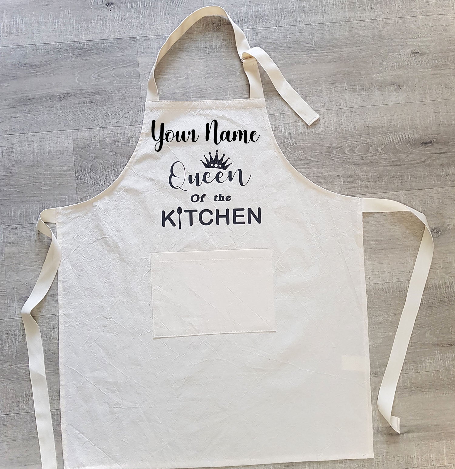 Personalized Natural Cotton Apron