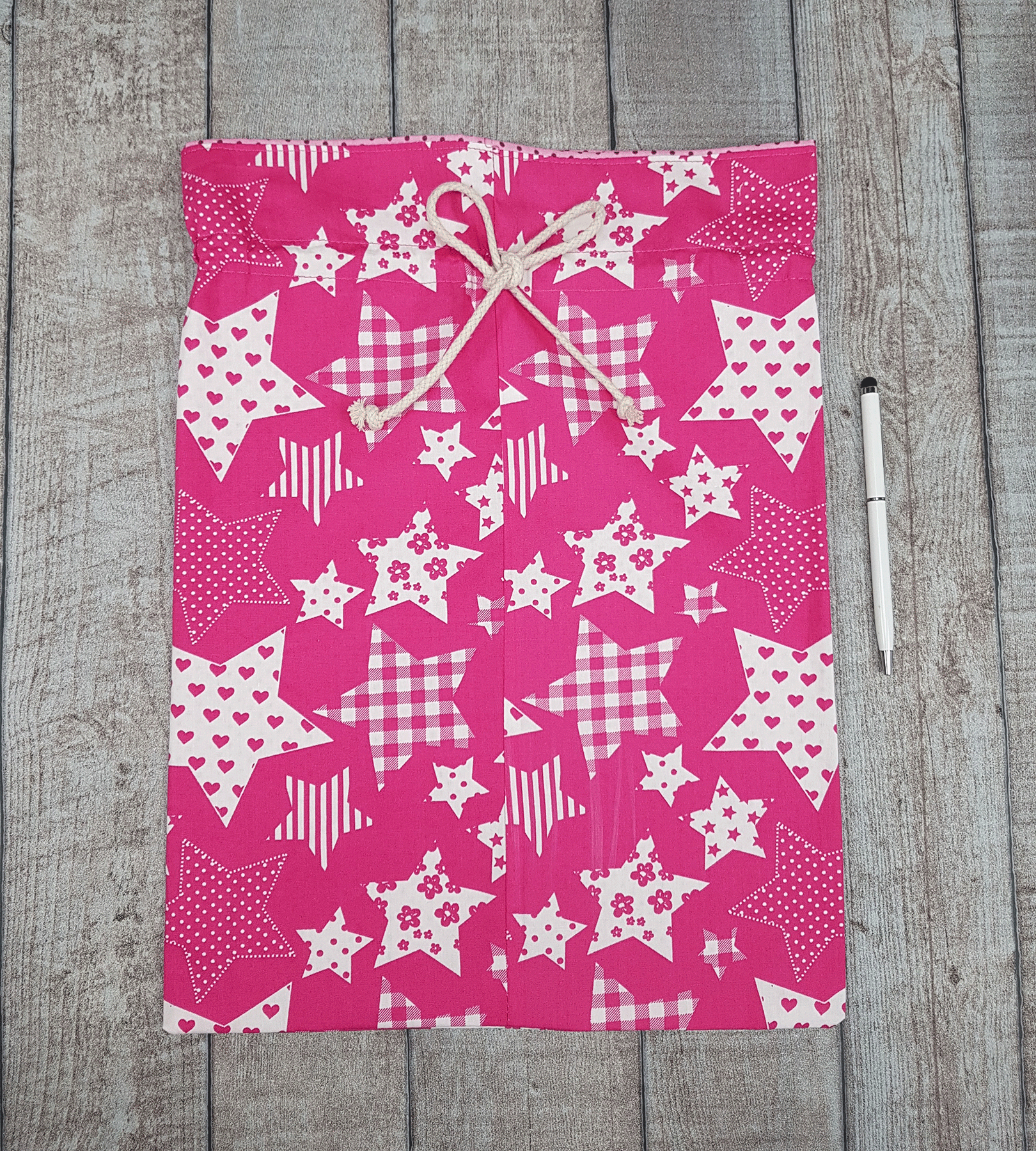 Drawstring Gift Bags Pink (set of 3)