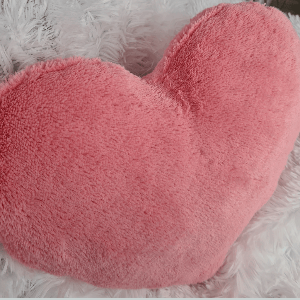 Pink Plush Heart Shaped Pillow