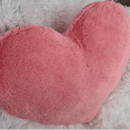 Pink Plush Heart Shaped Pillow