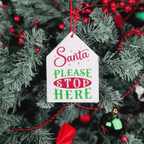 Christmas Sign Santa Stop Here