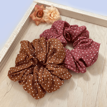 Polka Dots Scrunchies Set of 2