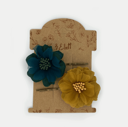 Set of 2 Vintage Flower Bobby Pins