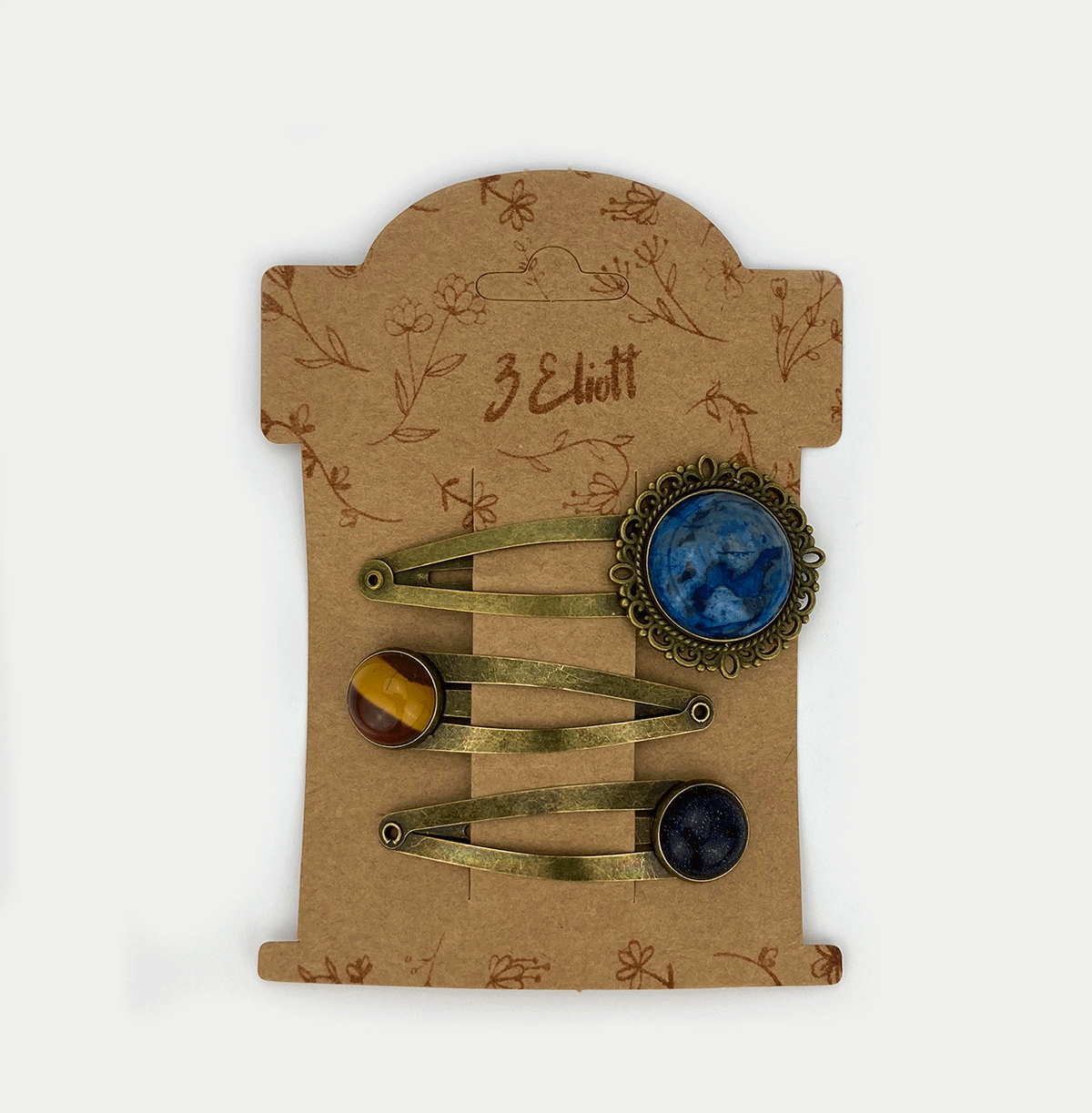 Set of 3 Vintage Hair Pins
