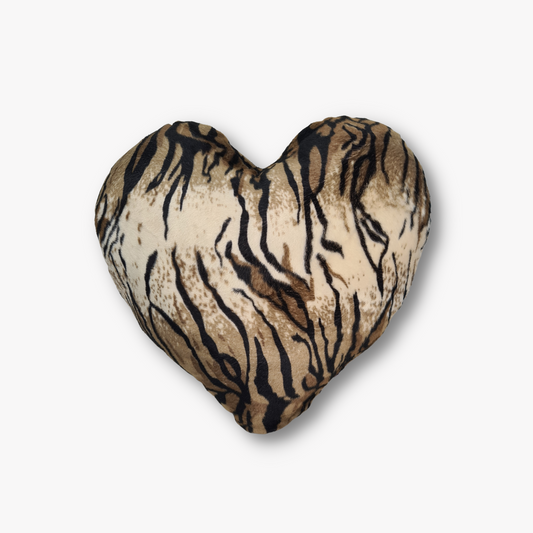 Heart Shaped Pillow Animal Print