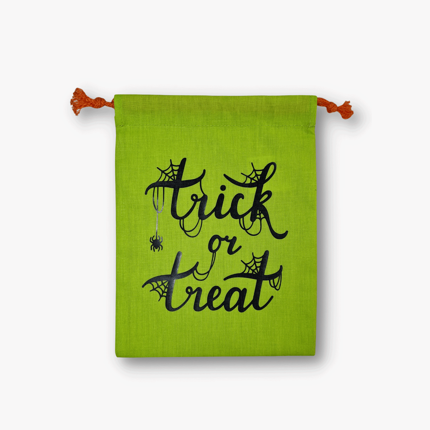 Neon Green Cotton Treat or Trick Bag