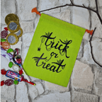 Neon Green Cotton Treat or Trick Bag